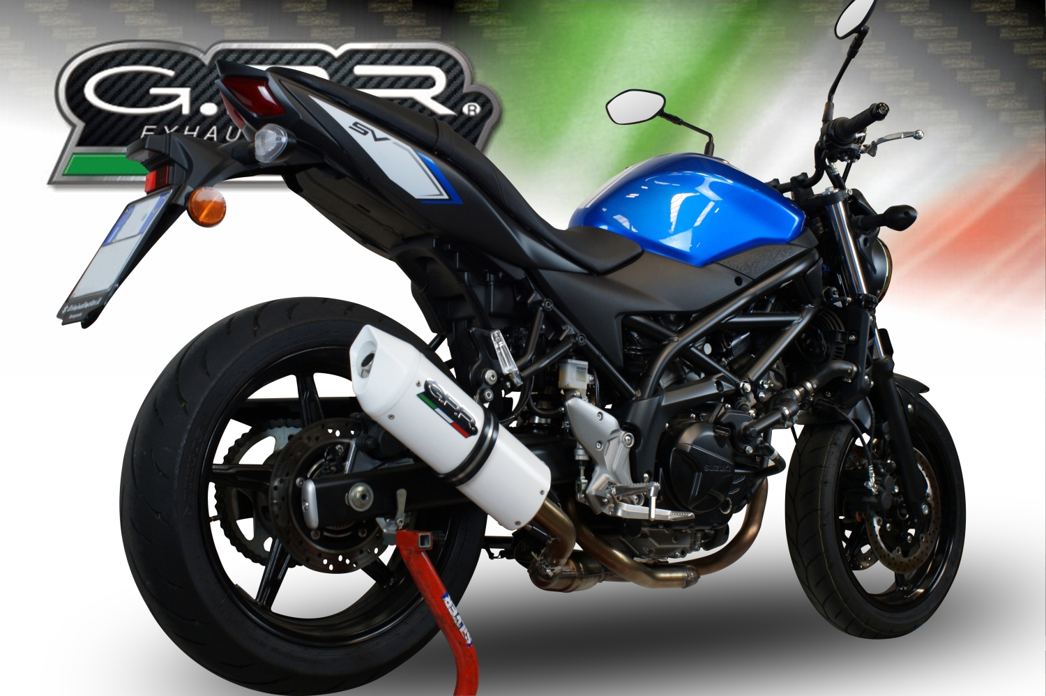 Escape compatible con Suzuki Sv 650 A 2016-2020, Albus Evo4, Escape legal, homologado, silenciador con db killer desmontable y tubo de conexión específico 