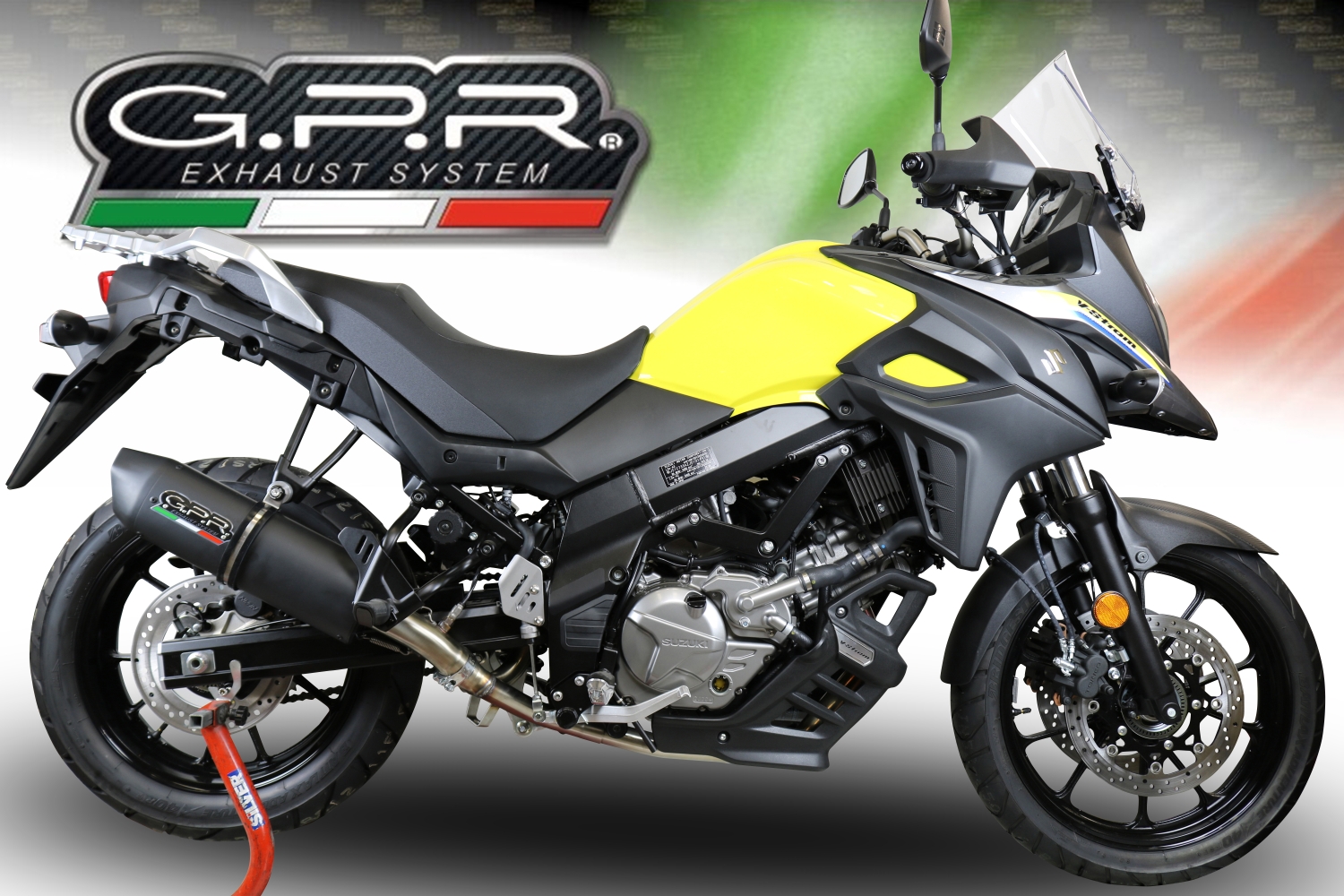 Escape compatible con Suzuki V-Strom DL650 2017-2020, Furore Evo4 Nero, Escape semi-completo homologado, con db killer extraible y catalizador 