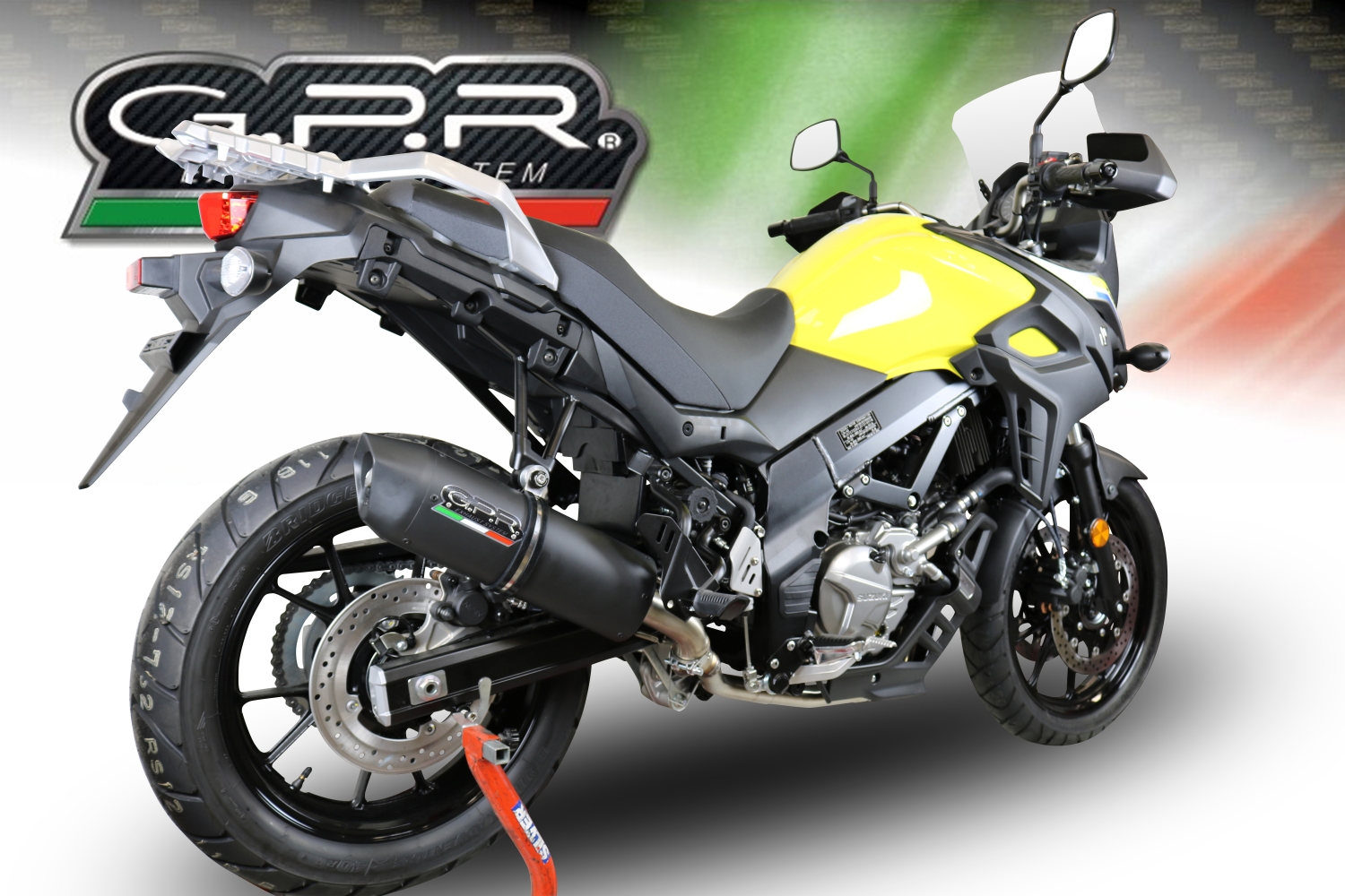 Escape compatible con Suzuki V-Strom DL650 2017-2020, Furore Evo4 Nero, Escape semi-completo homologado, con db killer extraible y catalizador 