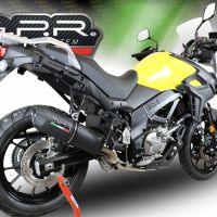 Escape compatible con Suzuki V-Strom DL650 2017-2020, Furore Evo4 Nero, Escape semi-completo homologado, con db killer extraible y catalizador 