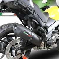 Escape compatible con Suzuki V-Strom DL650 2017-2020, Furore Evo4 Nero, Escape semi-completo homologado, con db killer extraible y catalizador 