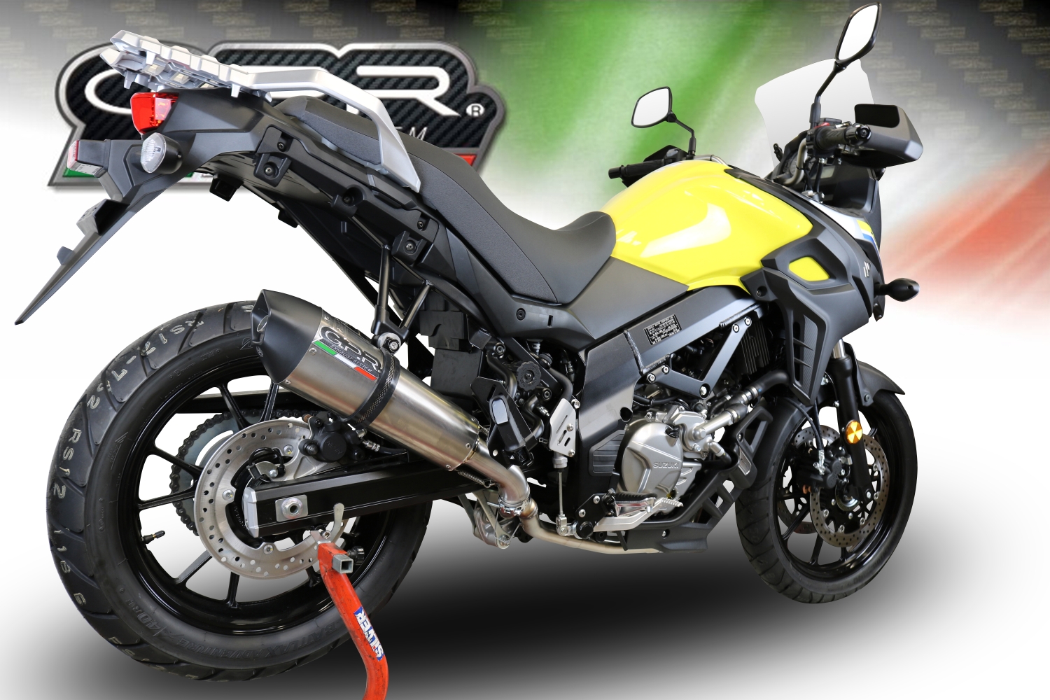 Escape compatible con Suzuki V-Strom DL650 2017-2020, GP Evo4 Titanium, Escape semi-completo homologado, con db killer extraible y catalizador 