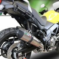 Escape compatible con Suzuki V-Strom DL650 2017-2020, GP Evo4 Titanium, Escape semi-completo homologado, con db killer extraible y catalizador 