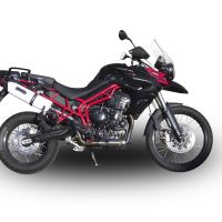 Escape compatible con Triumph Tiger 800 - Xr - Xc - Xrx - Xcx - Xrt - Xca 2011-2016, Albus Ceramic, Escape legal, homologado, silenciador con db killer desmontable y tubo de conexión específico 