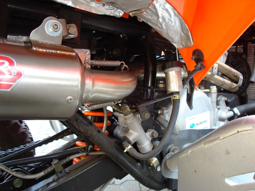 Escape compatible con Adly 500 Hurricane S 2005-2021, Deeptone Atv, Escape legal, homologado, silenciador con db killer desmontable y tubo de conexión específico 