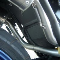 Escape compatible con Aprilia Pegaso 650 Ga 1992-1996, Trioval, Par de terminales de escape homologados, con db killer extraíbles y tubos de conexión específicos 