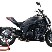Escape compatible con Benelli 502 C 2021-2024, M3 Inox , Escape legal, homologado, silenciador con db killer desmontable y tubo de conexión específico 