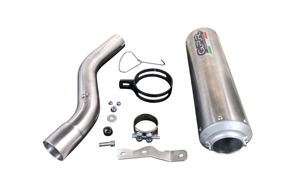 Escape compatible con Bmw F 900 XR-R 2020-2025, M3 Poppy , Escape legal, homologado, silenciador con db killer desmontable y tubo de conexión específico 