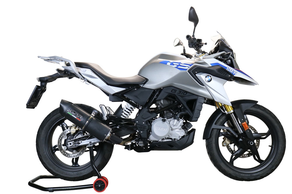 Escape compatible con Bmw G 310 Gs 2017-2021, Furore Evo4 Poppy, Escape completo homologado y legal,con catalizador incluido db killer extraíble 