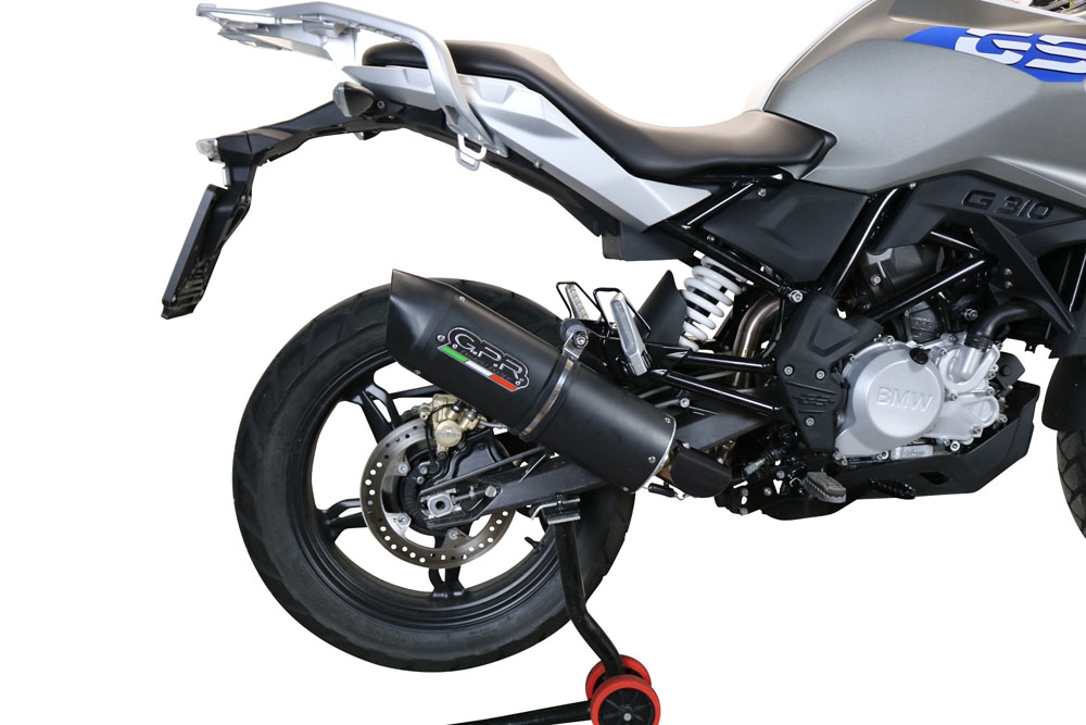 Escape compatible con Bmw G 310 Gs 2022-2024, Furore Evo4 Nero, Escape completo homologado y legal,con catalizador incluido db killer extraíble 