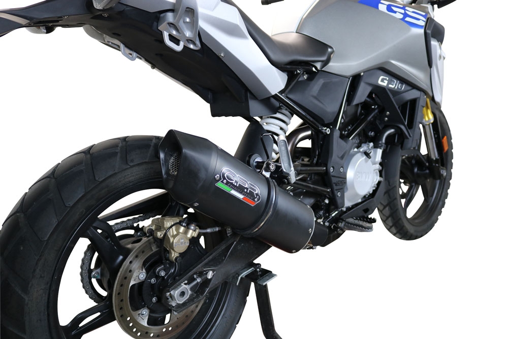 Escape compatible con Bmw G 310 Gs 2022-2024, Furore Evo4 Nero, Escape completo homologado y legal,con catalizador incluido db killer extraíble 