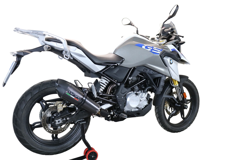 Escape compatible con Bmw G 310 Gs 2022-2024, GP Evo4 Poppy, Escape completo homologado y legal,con catalizador incluido db killer extraíble 