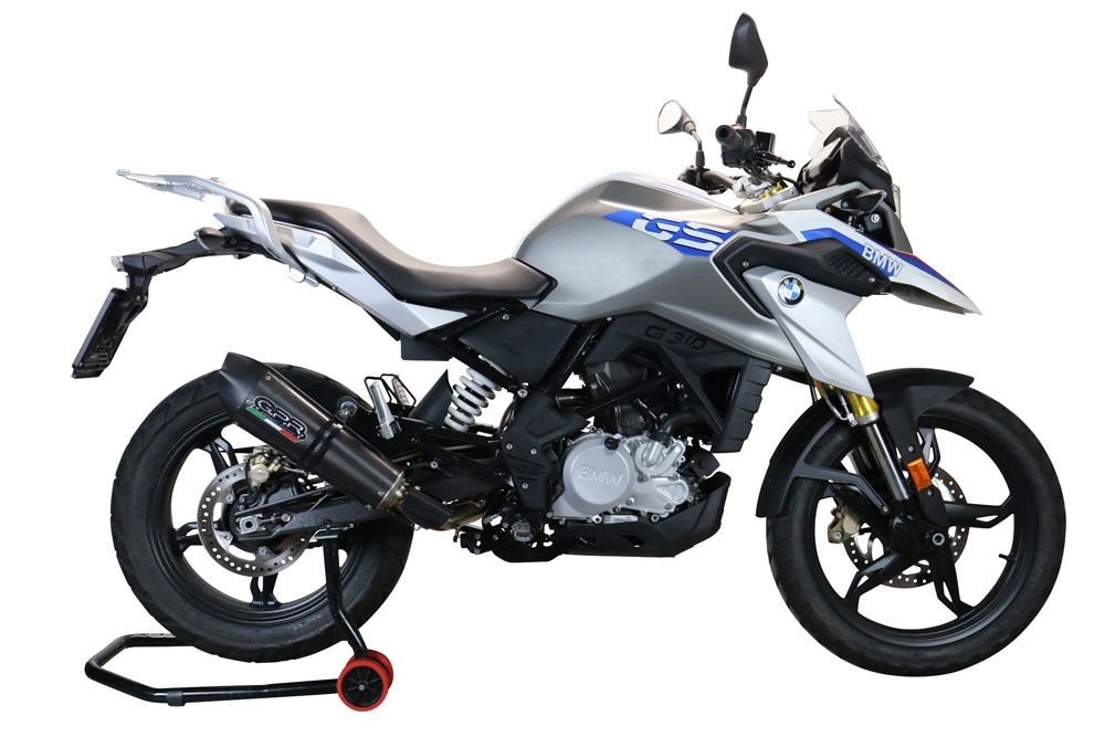 Escape compatible con Bmw G 310 Gs 2022-2024, GP Evo4 Poppy, Escape completo homologado y legal,con catalizador incluido db killer extraíble 