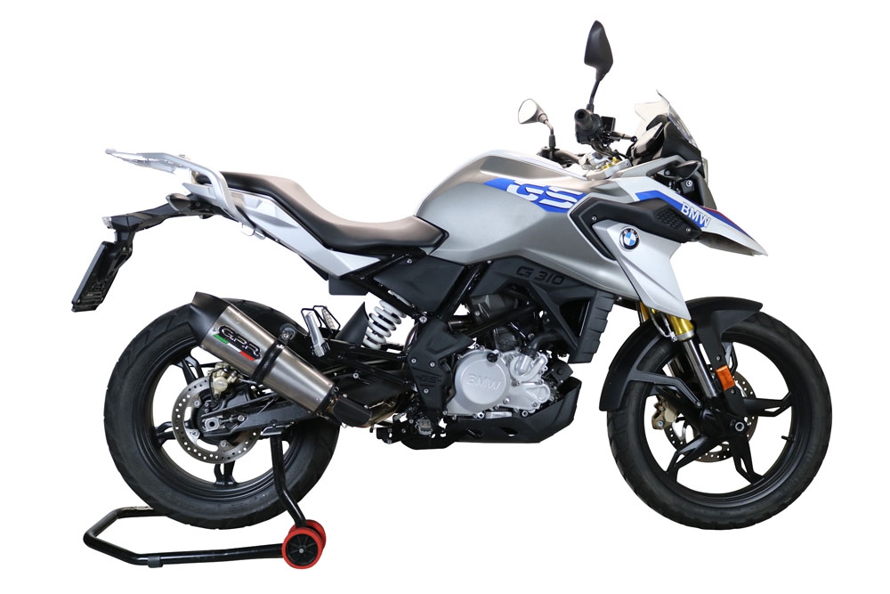 Escape compatible con Bmw G 310 Gs 2022-2024, GP Evo4 Titanium, Escape completo homologado y legal,con catalizador incluido db killer extraíble 
