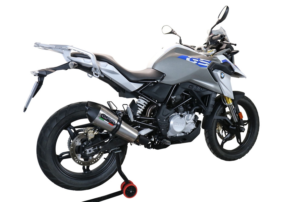 Escape compatible con Bmw G 310 Gs 2022-2024, GP Evo4 Titanium, Escape completo homologado y legal,con catalizador incluido db killer extraíble 