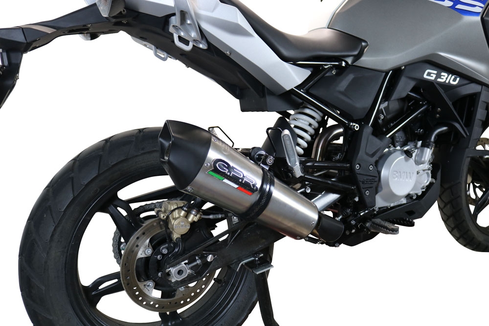 Escape compatible con Bmw G 310 Gs 2022-2024, GP Evo4 Titanium, Escape completo homologado y legal,con catalizador incluido db killer extraíble 