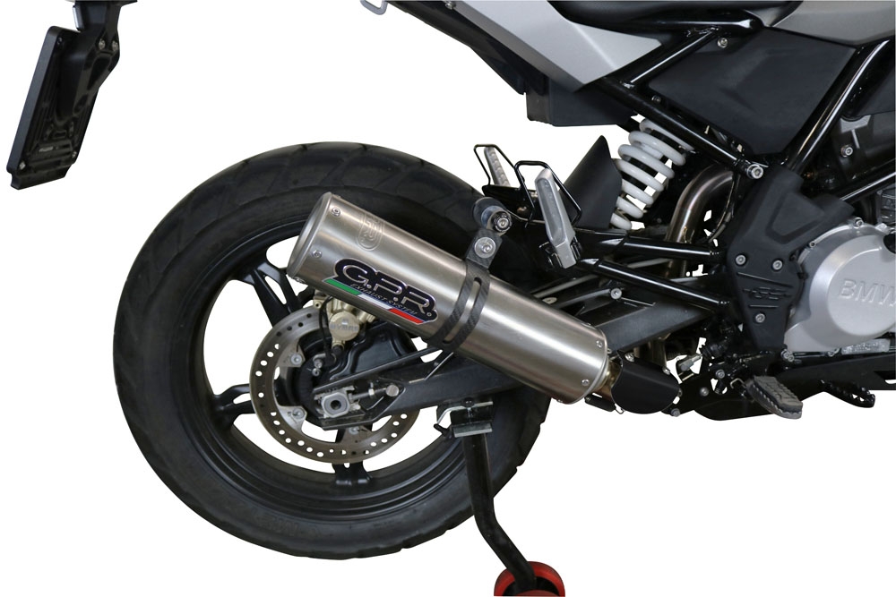 Escape compatible con Bmw G 310 Gs 2022-2024, M3 Inox , Escape completo homologado y legal,con catalizador incluido db killer extraíble 