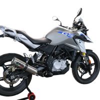 Escape compatible con Bmw G 310 Gs 2017-2021, M3 Titanium Natural, Escape completo homologado y legal,con catalizador incluido db killer extraíble 
