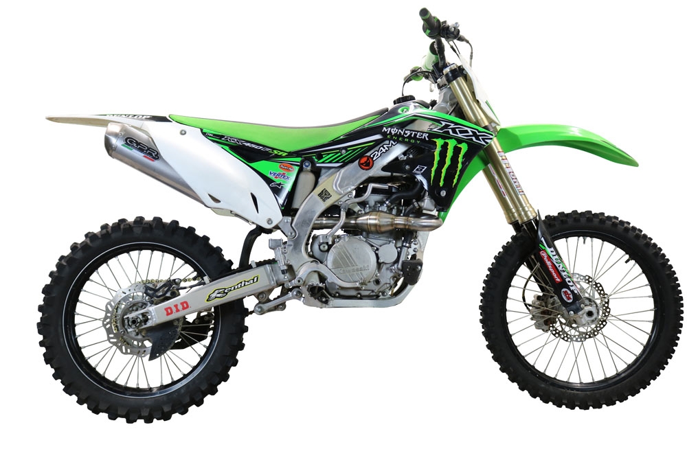 Escape compatible con Kawasaki Kx 450 F 2012-2015, Pentacross Inox, Escape completo racing, incluyendo colector y db killer desmontable, sin homologación 