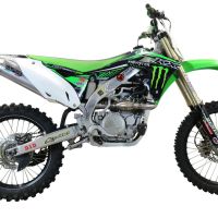 Escape compatible con Kawasaki Kx 450 F 2012-2015, Pentacross Inox, Escape completo racing, incluyendo colector y db killer desmontable, sin homologación 