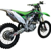 Escape compatible con Kawasaki Kx 450 F 2012-2015, Pentacross Inox, Escape completo racing, incluyendo colector y db killer desmontable, sin homologación 