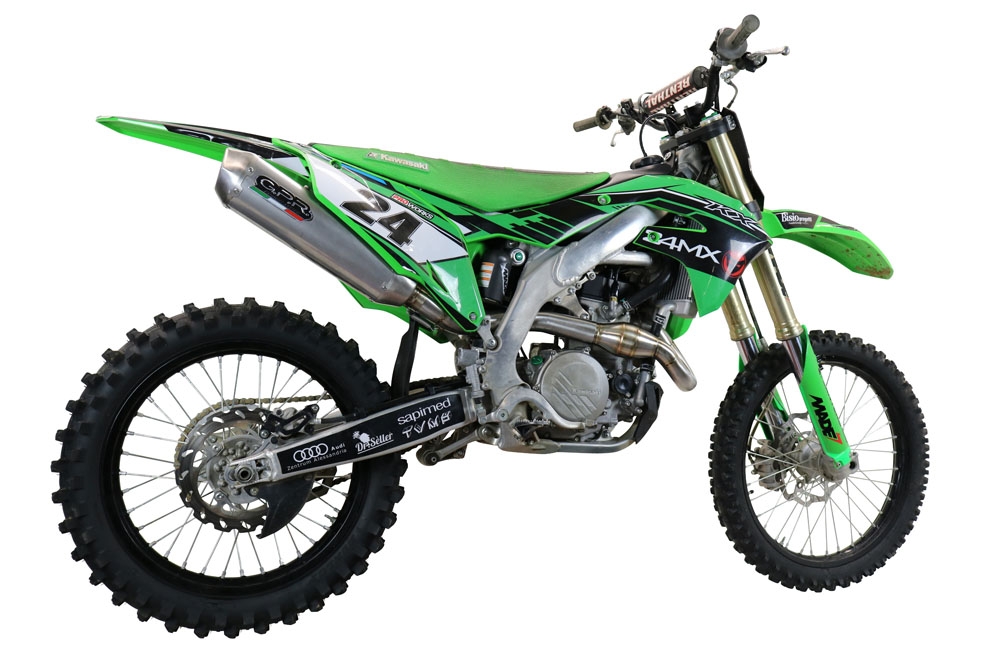 Escape compatible con Kawasaki Kx 450 X 2020-2020, Pentacross FULL Titanium, Escape completo racing, incluyendo colector y db killer desmontable, sin homologación 