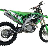 Escape compatible con Kawasaki Kx 450 X 2020-2020, Pentacross FULL Titanium, Escape completo racing, incluyendo colector y db killer desmontable, sin homologación 