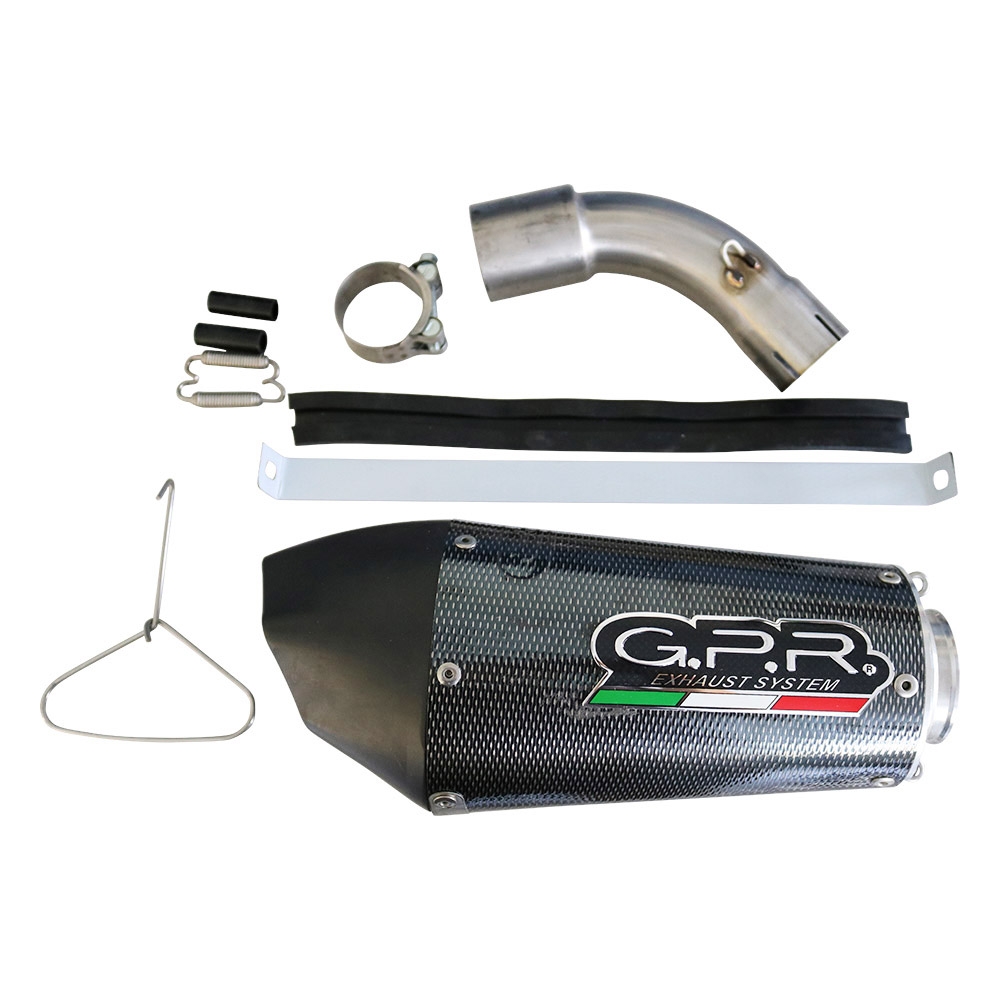 Escape compatible con Ktm Adventure 390 2020-2020, GP Evo4 Poppy, Escape legal, homologado, silenciador con db killer desmontable y tubo de conexión específico 