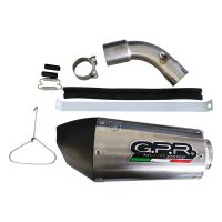 Escape compatible con Ktm Adventure 390 2021-2024, GP Evo4 Titanium, Escape legal, homologado, silenciador con db killer desmontable y tubo de conexión específico 