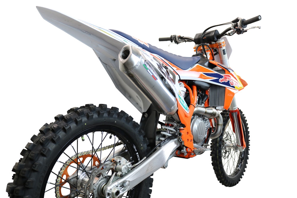 Escape compatible con Gas Gas MC 450F 2024-2025, Pentacross Inox, Escape completo racing, incluyendo colector y db killer desmontable, sin homologación 