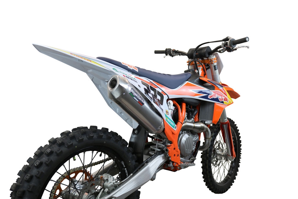 Escape compatible con Husqvarna FX 450 2023-2025, Pentacross FULL Titanium, Escape completo racing, incluyendo colector y db killer desmontable, sin homologación 