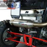 Escape compatible con Polaris Rzr XP 1000 2014-2023, Power Bomb, Escape legal, homologado, silenciador con db killer desmontable y tubo de conexión específico 