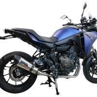 Escape compatible con Yamaha Tracer 700 GT 2019-2020, GP Evo4 Titanium, Escape completo homologado y legal,con catalizador incluido db killer extraíble 