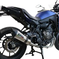 Escape compatible con Yamaha Tracer 700 GT 2019-2020, GP Evo4 Titanium, Escape completo homologado y legal,con catalizador incluido db killer extraíble 