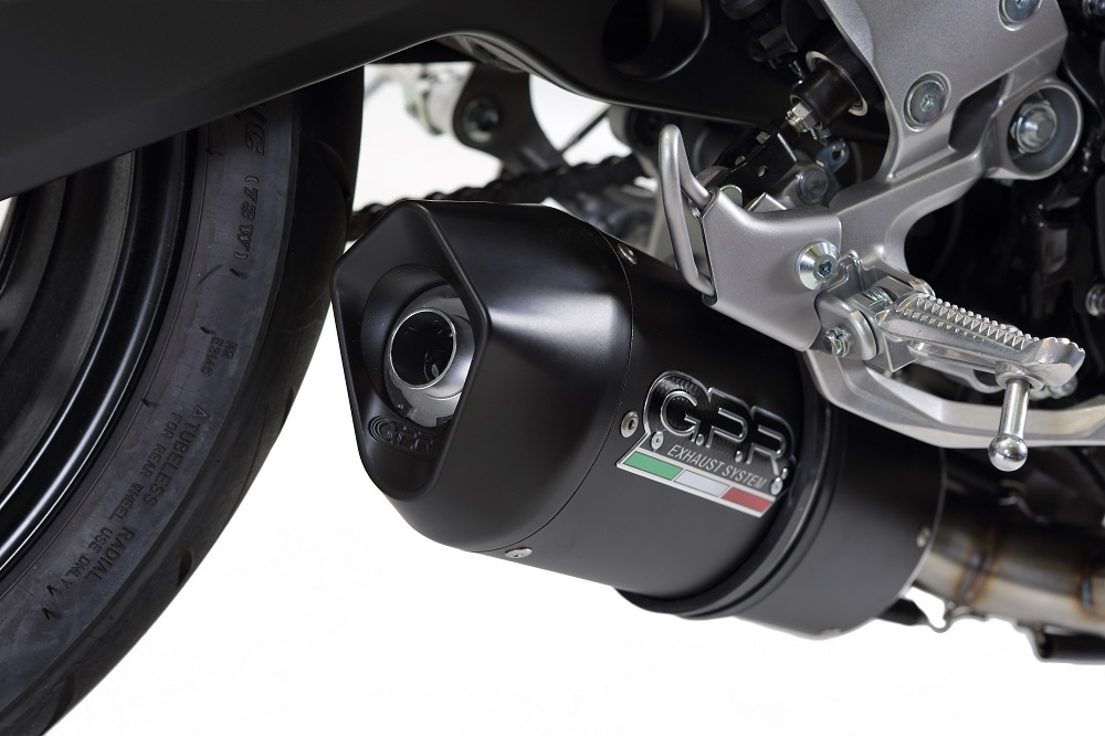 Escape compatible con Yamaha Mt-09 2017-2020, Furore Evo4 Nero, Escape completo homologado y legal,con catalizador incluido db killer extraíble 