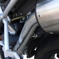 Escape compatible con Moto Guzzi Stelvio 1200 4V 2008-2010, Ghisa , Escape legal, homologado, silenciador con db killer desmontable y tubo de conexión específico 