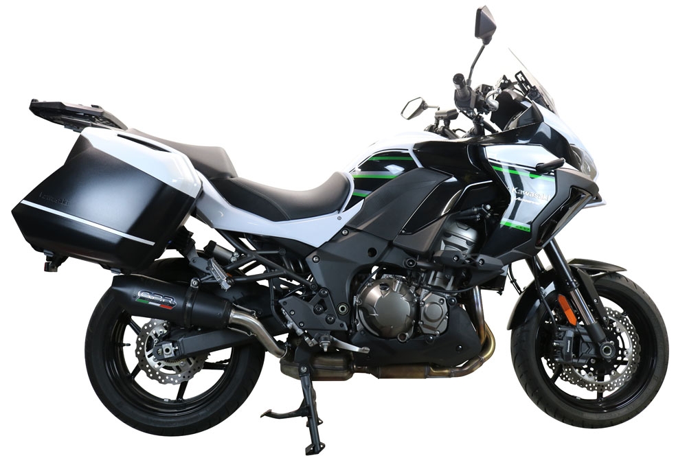 GPR escape compatible con  Kawasaki Versys 1000 I.E. 2019-2020, New Grand Prix Evo Poppy, Escape legal, homologado, silenciador con db killer desmontable y tubo de conexión específico 