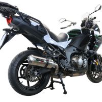 GPR escape compatible con  Kawasaki Versys 1000 I.E. 2021-2024, Satinox , Escape legal, homologado, silenciador con db killer desmontable y tubo de conexión específico 