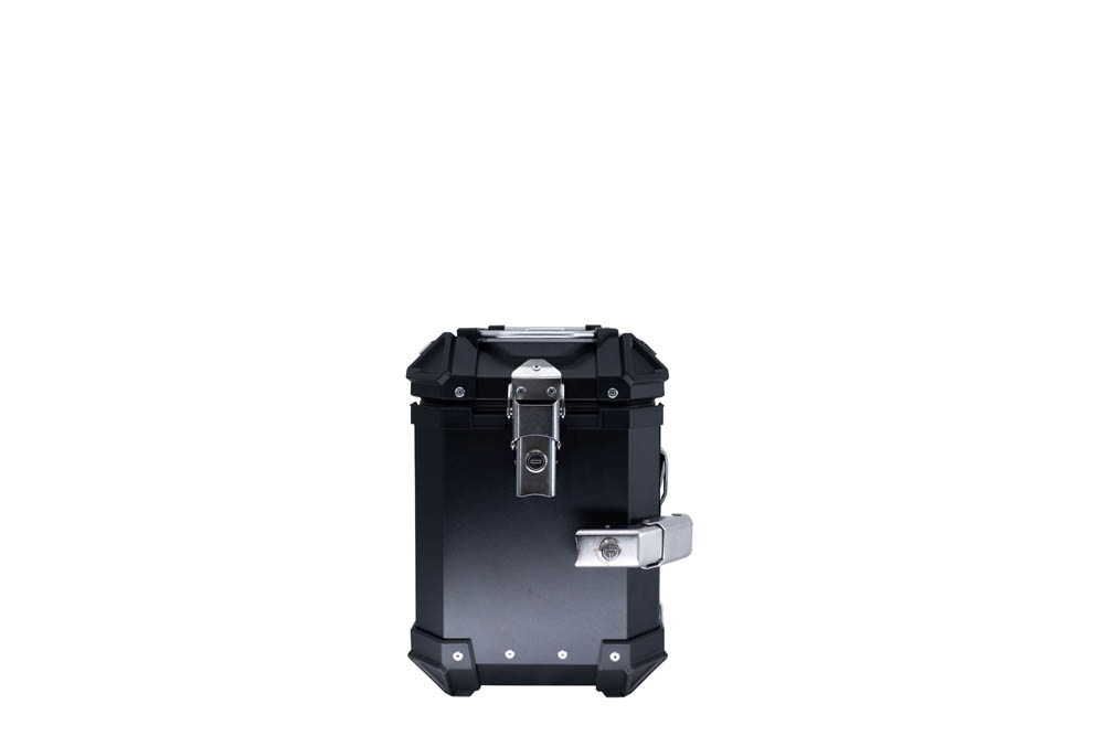 Par de maletas laterales en aluminio color negro con portaequipajes específico GPR TECH compatible con  Kawasaki Versys 650 2015/2016 e3