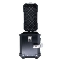 Par de maletas laterales en aluminio color negro con portaequipajes específico GPR TECH compatible con  Kawasaki Versys 650 2015/2016 e3