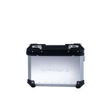 Par de maletas laterales en aluminio color plata con portaequipajes específico GPR TECH compatible con  Kawasaki Versys 650 2017/2020 e4