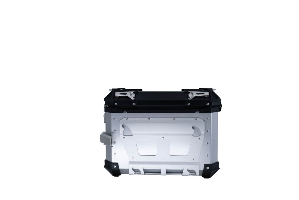 Par de maletas laterales en aluminio color plata con portaequipajes específico GPR TECH compatible con  Kawasaki Versys 650 2017/2020 e4