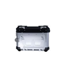Par de maletas laterales en aluminio color plata con portaequipajes específico GPR TECH compatible con  Kawasaki Versys 650 2017/2020 e4