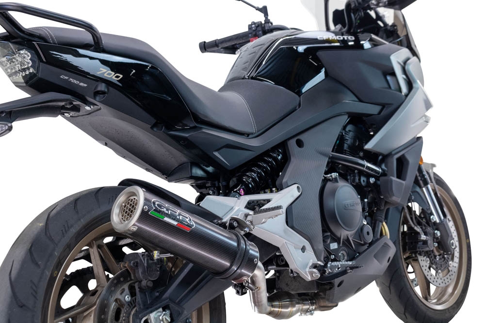 Escape compatible con Cf Moto 700 Mt 2023-2024, M3 Poppy , Escape legal, homologado, silenciador con catalizador, db killer desmontable y tubo de conexión específico 