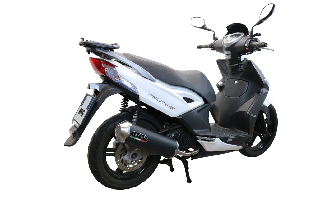 Escape compatible con Kymco Agility 200 - I.E. R16 - Plus 2010-2014, Evo4 Road, Escape completo homologado y legal,con catalizador incluido db killer extraíble 