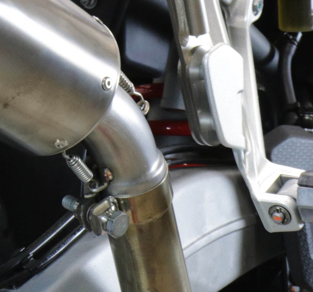Escape compatible con Bmw R 1200 Gs -Adventure 2013-2016, Hyper Sonic Inox, Escape legal, homologado, silenciador con db killer desmontable y tubo de conexión específico 