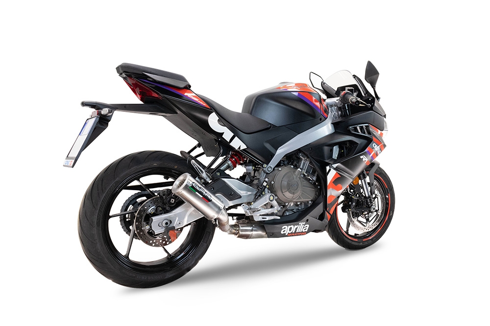 Escape compatible con Aprilia RS 457 2024-2025, M3 Inox , Escape completo homologado y legal,con catalizador incluido db killer extraíble 