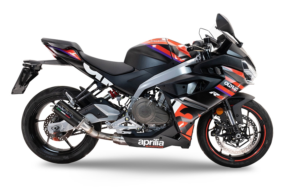 GPR escape compatible con  Aprilia RS 457 2024-2025, M3 Black Titanium, Escape completo racing, incluyendo colector y db killer desmontable, sin homologación 