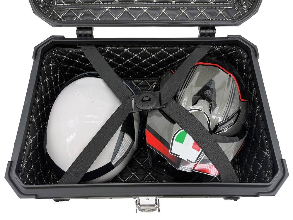 Baúl en aluminio color plata con placa específica incluida GPR TECH compatible con  Moto Morini X-CAPE 650 2021/2024 e5