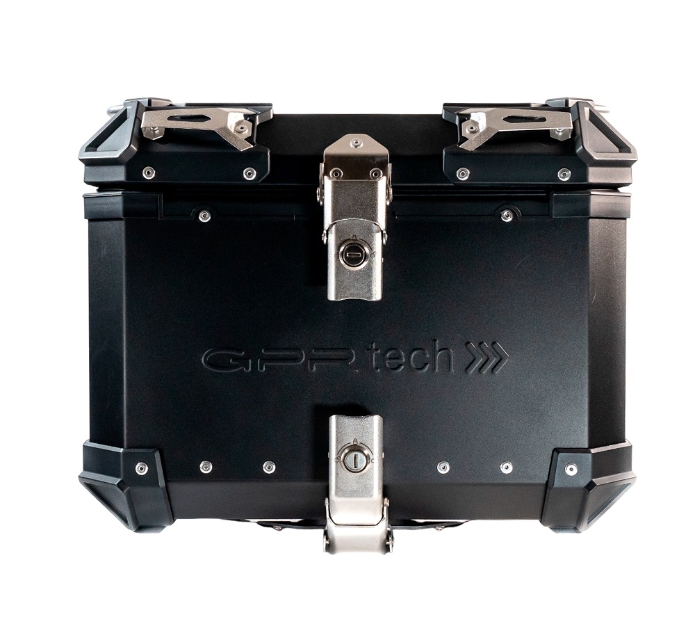 Baúl en aluminio, color negro con placa específica incluida GPR TECH compatible con  Bmw F 650 Gs 2004/2013